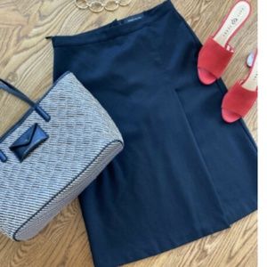 Modo International Wool Front Slit Midi Skirt